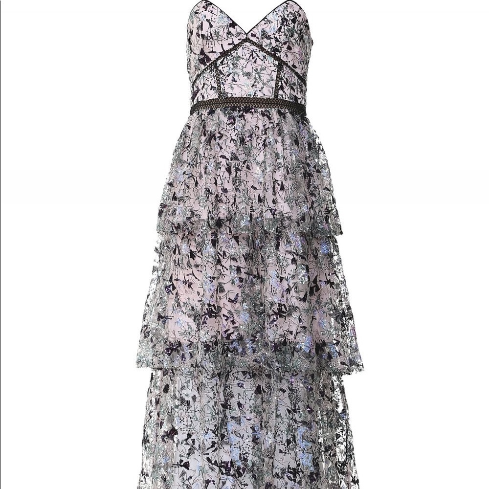 Self Portrait constellation tiered dress